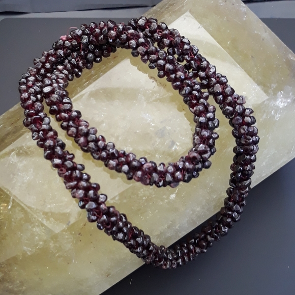 Handcrafted! Granular Garnet Necklace - Picture 7 of 7